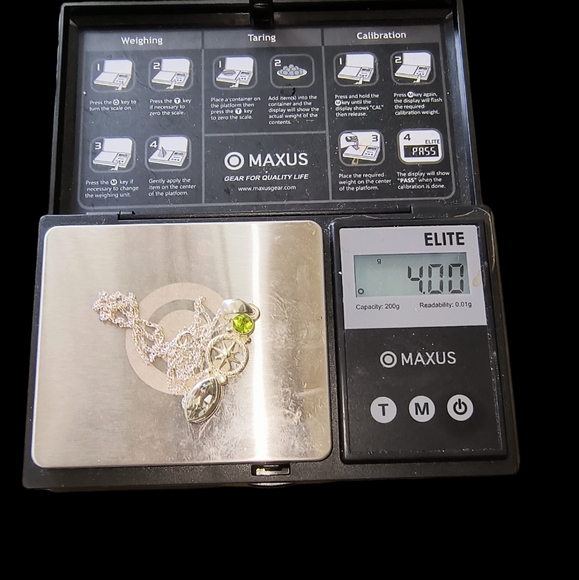 Peridot, Prasiolite & Sterling Silver Dharma Wheel Pendant Necklace - Picture 11 of 11